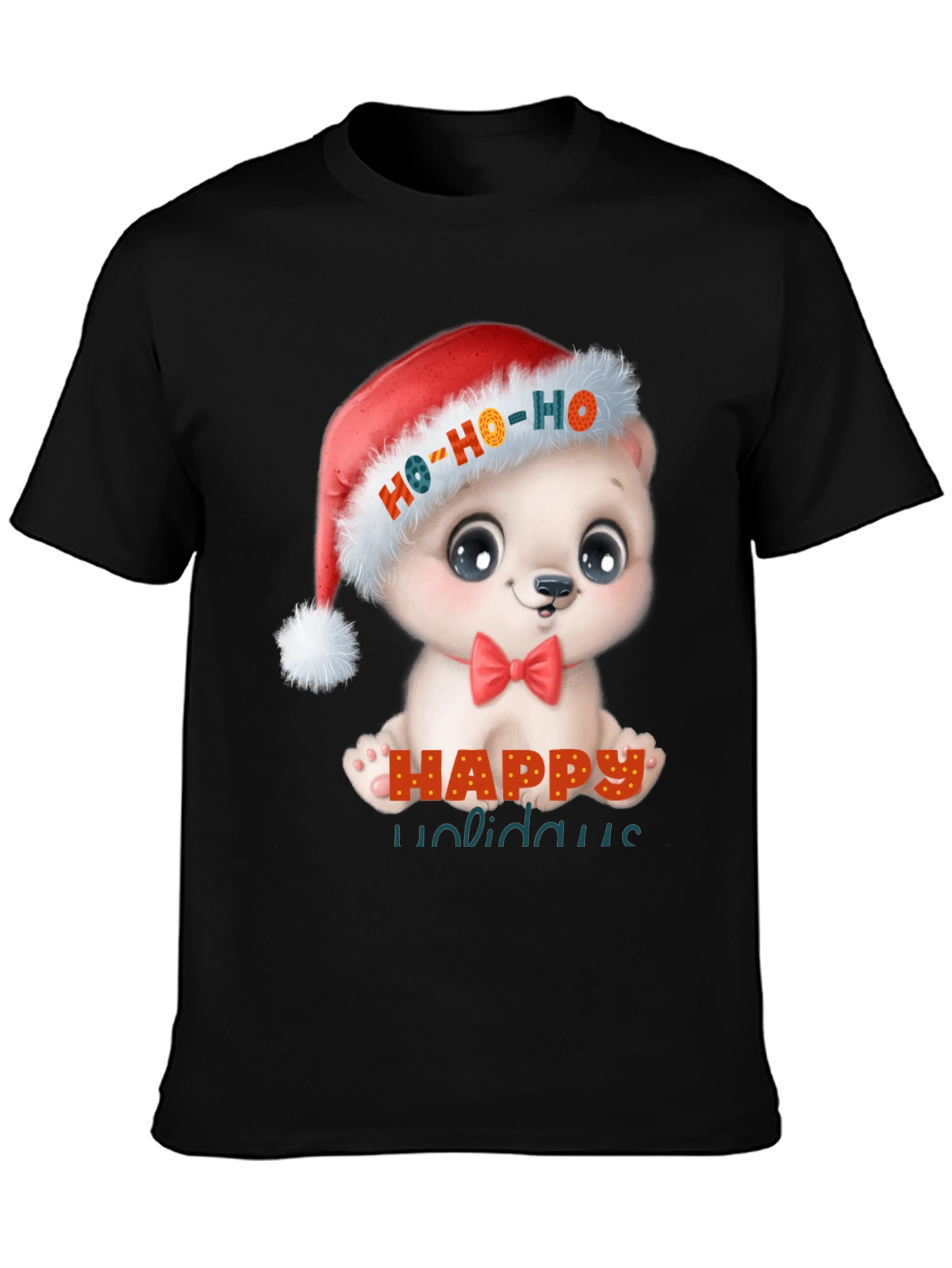 Happy Holidays Cute Bear Christmas T-Shirt