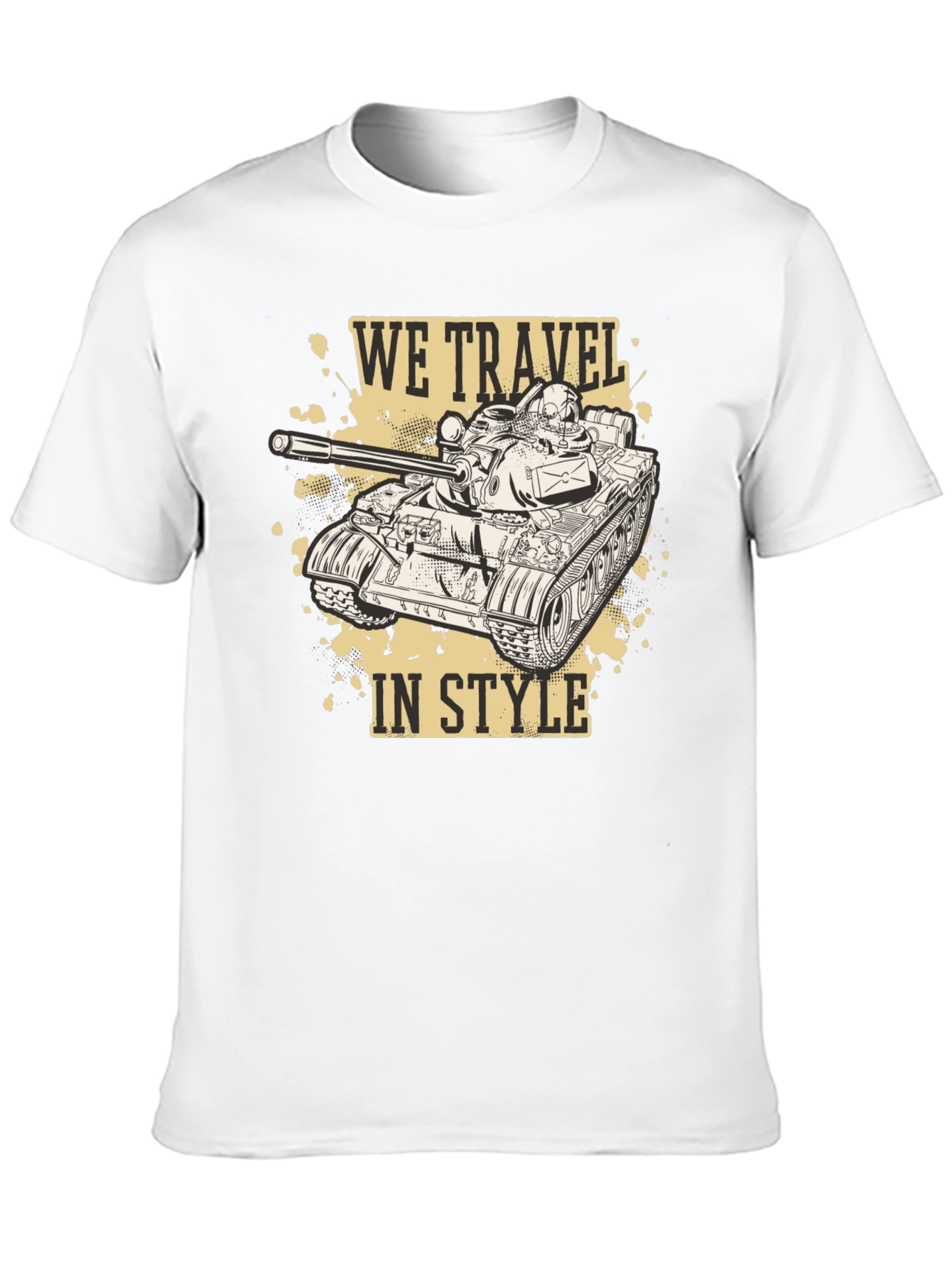 We Travel In Style Black Tank T-Shirt