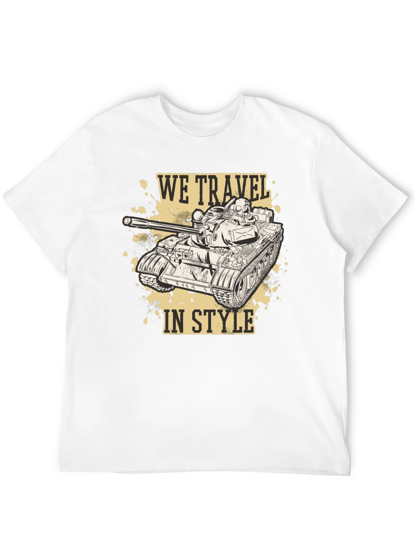 We Travel In Style Black Tank T-Shirt