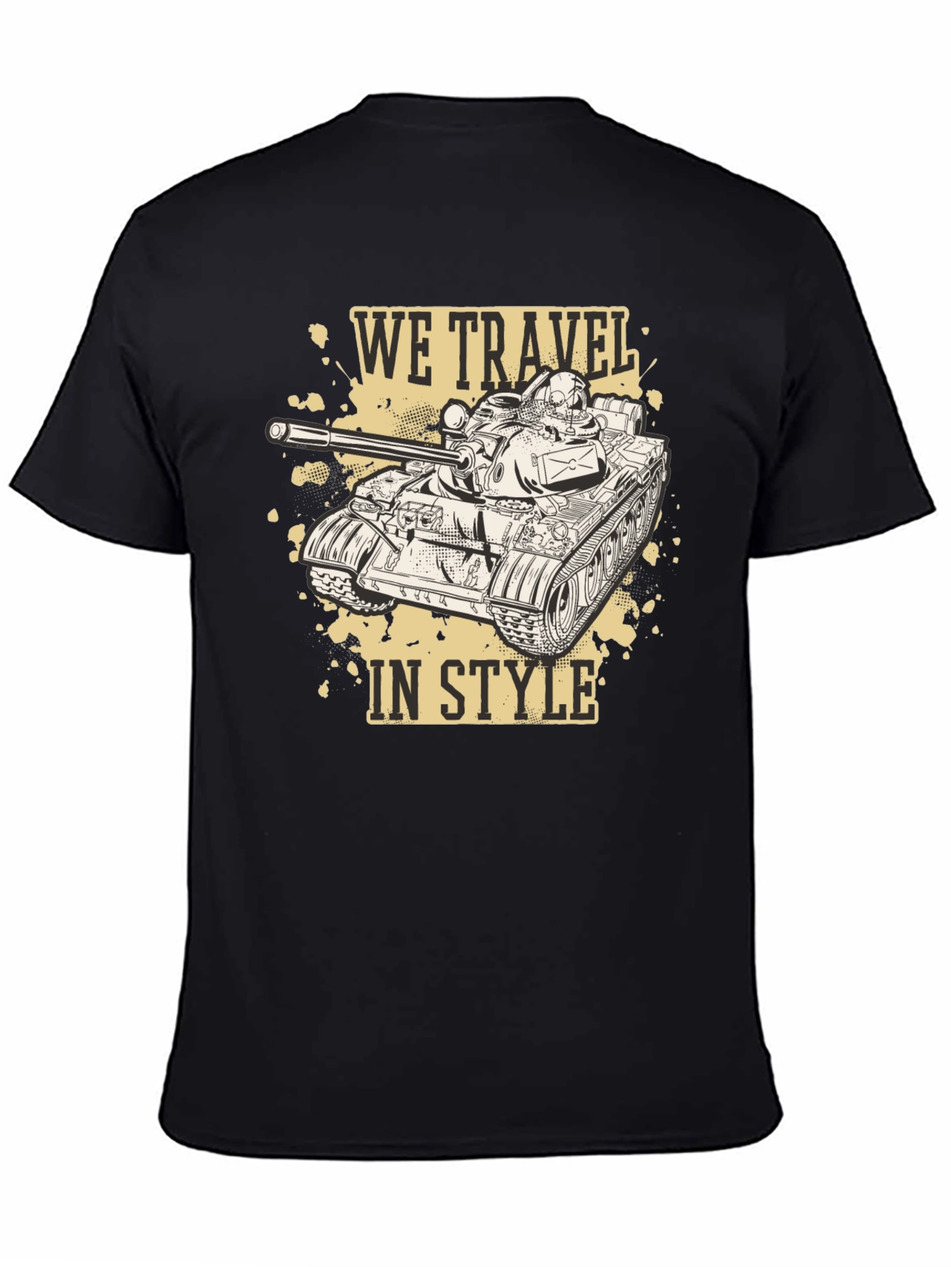 We Travel In Style Black Tank T-Shirt