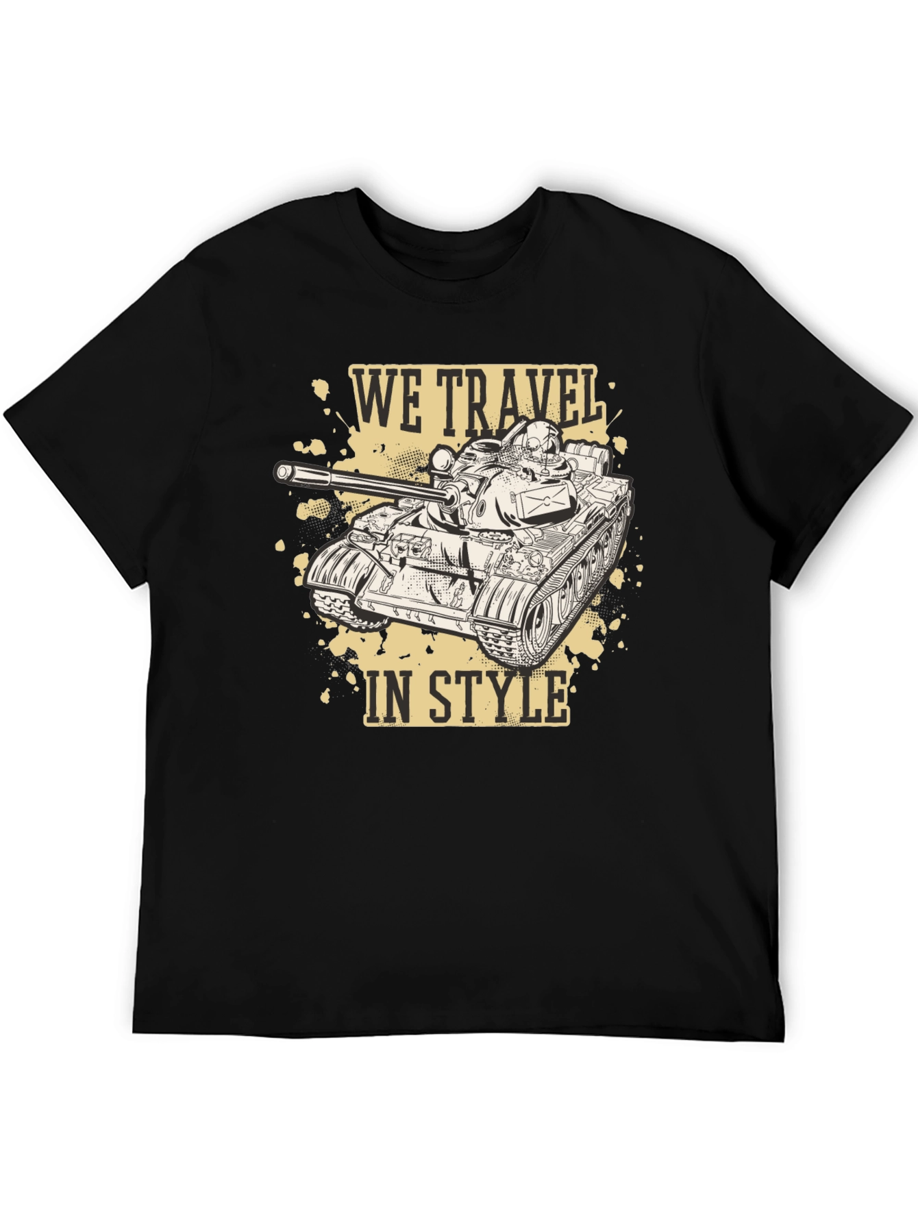 We Travel In Style Black Tank T-Shirt