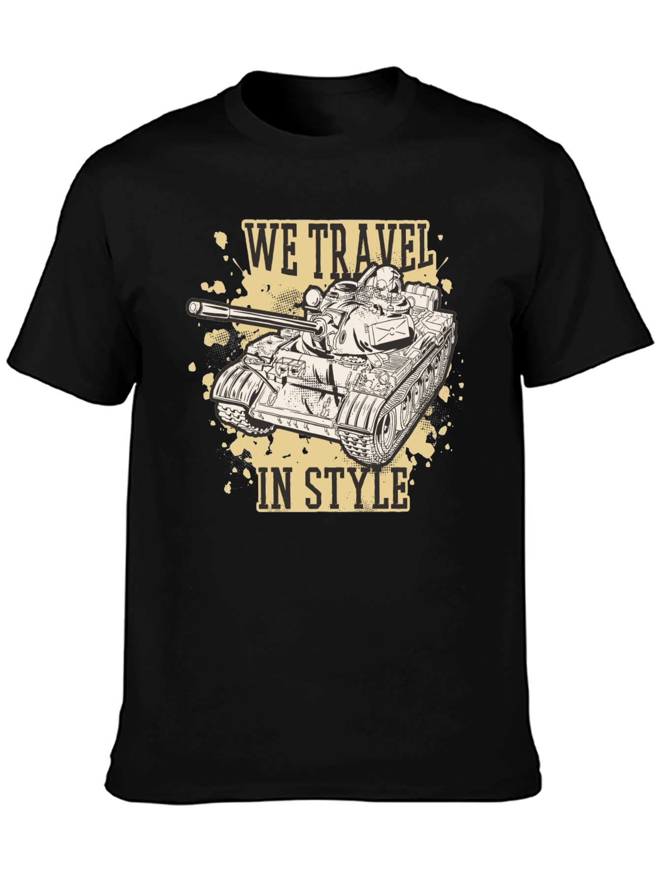 We Travel In Style Black Tank T-Shirt