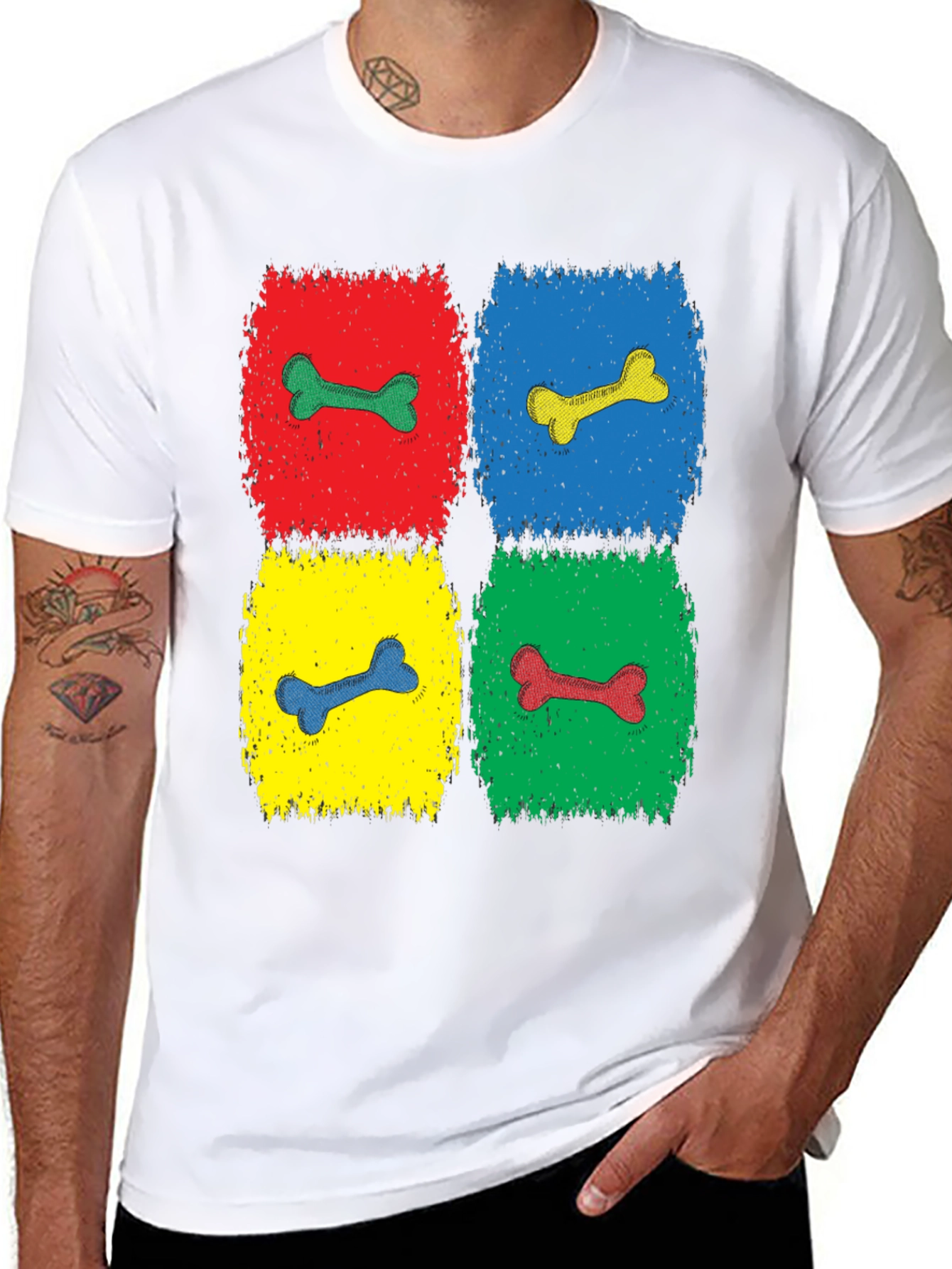 Pop Art Bone Pattern T-Shirt