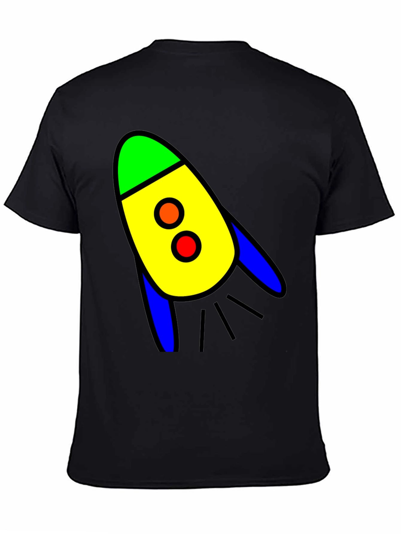Rocket Graphic T-Shirt - Bold Cartoon Design