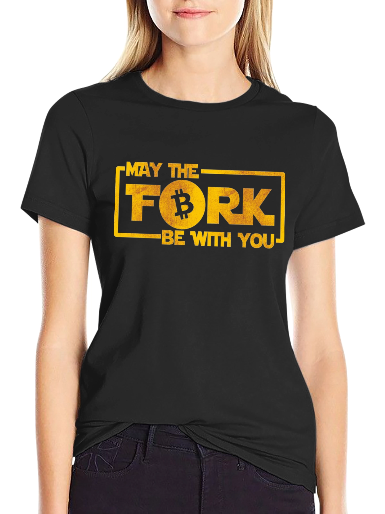 May The Fork Be With You Bitcoin T-Shirt