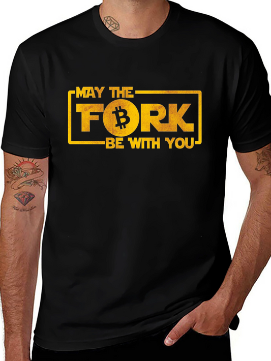 May The Fork Be With You Bitcoin T-Shirt