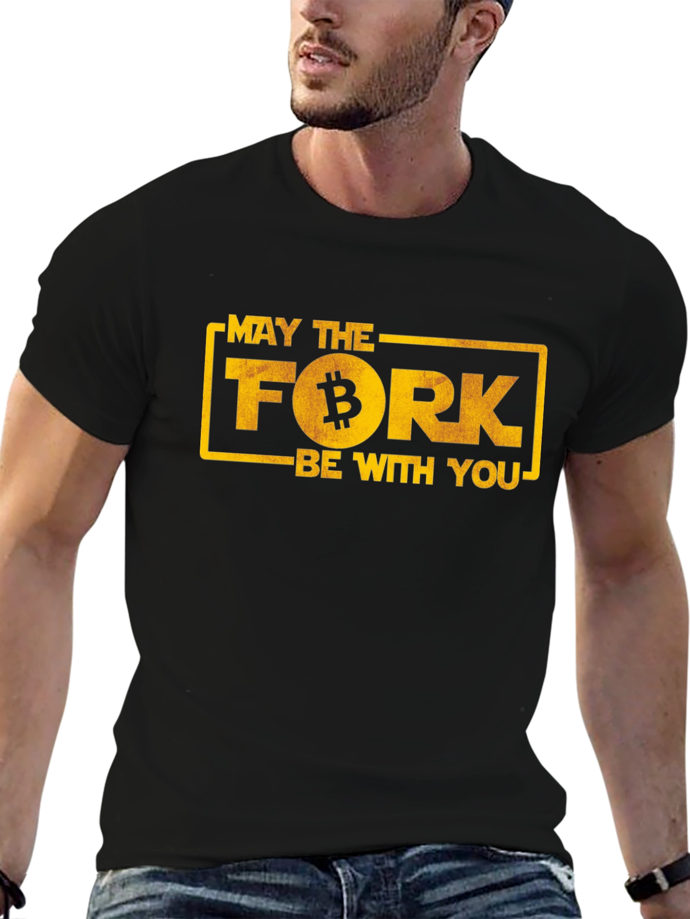 May The Fork Be With You Bitcoin T-Shirt