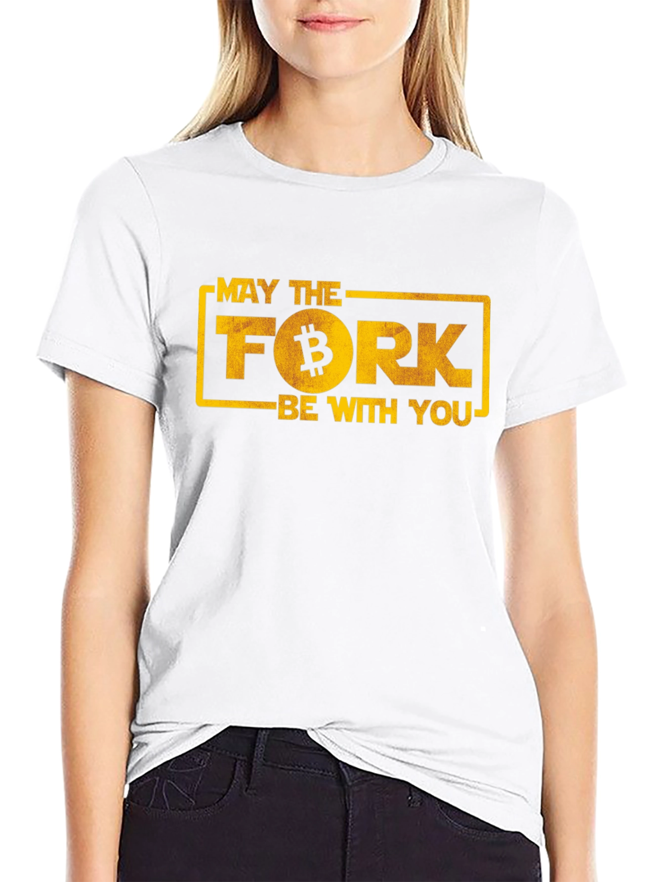 May The Fork Be With You Bitcoin T-Shirt