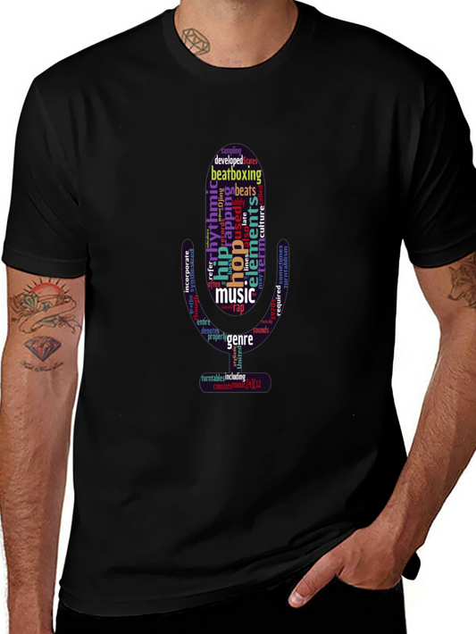 Hip Hop Music Word Art T-Shirt