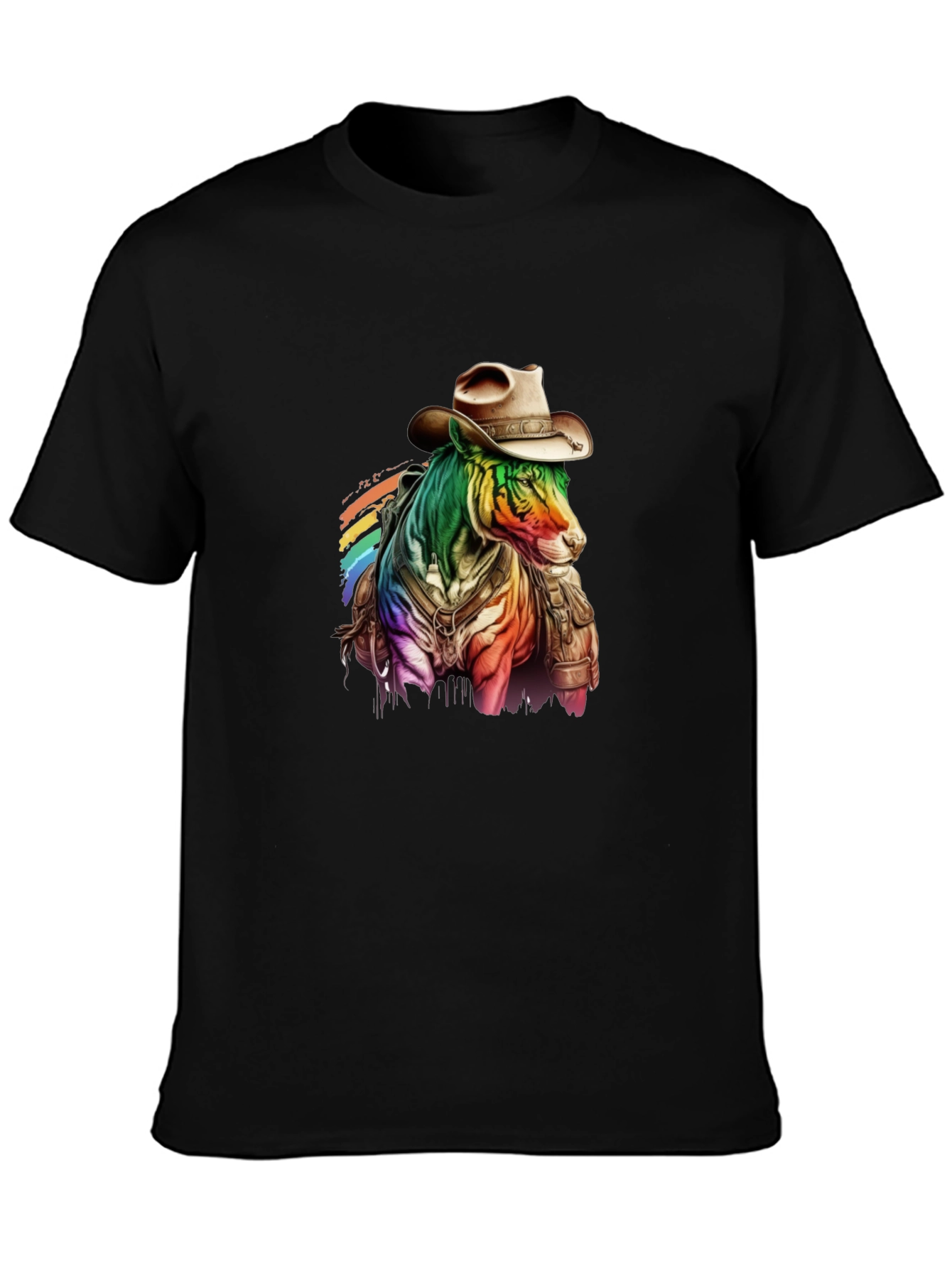 Rainbow Cowboy Horse Graphic Tee