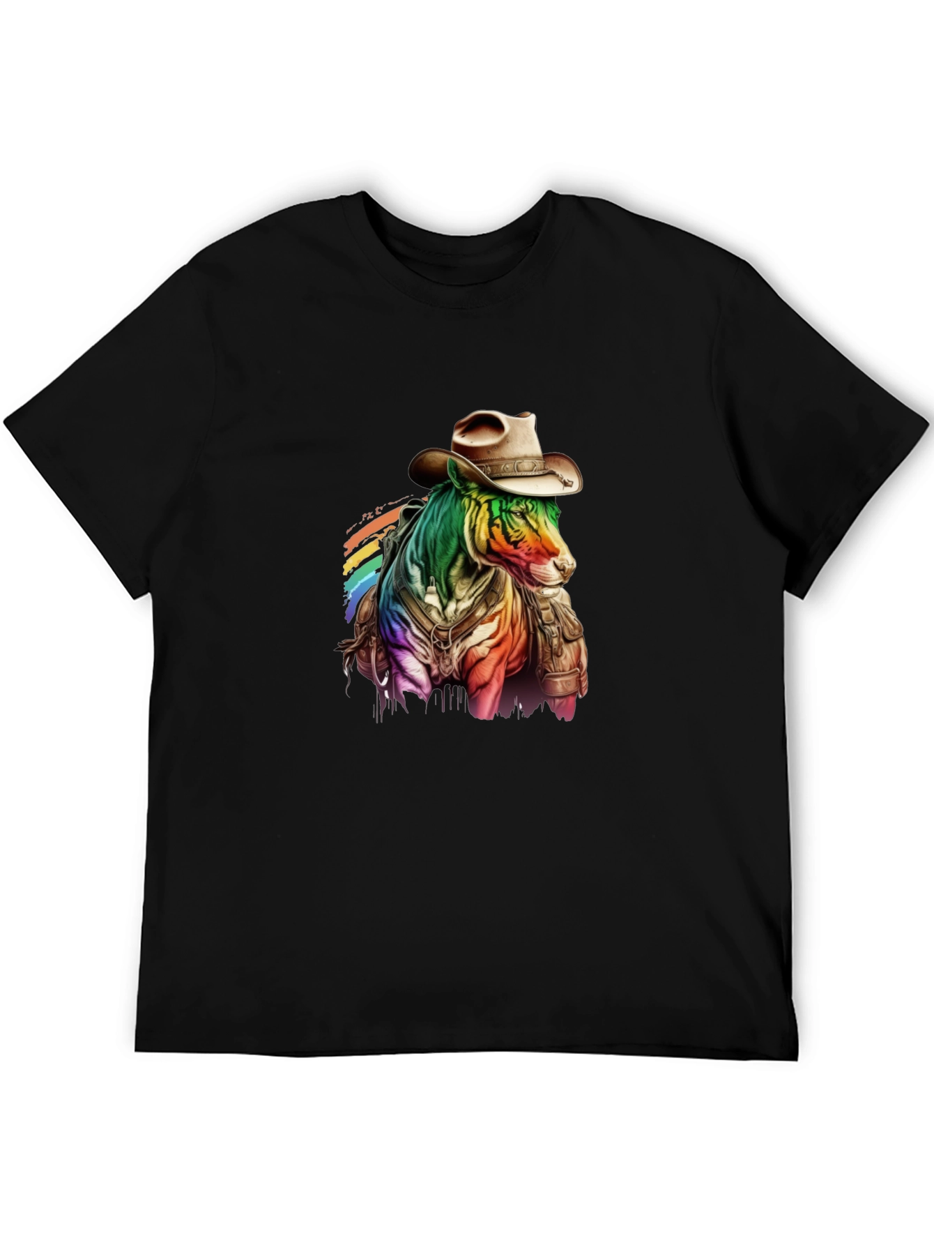 Rainbow Cowboy Horse Graphic Tee
