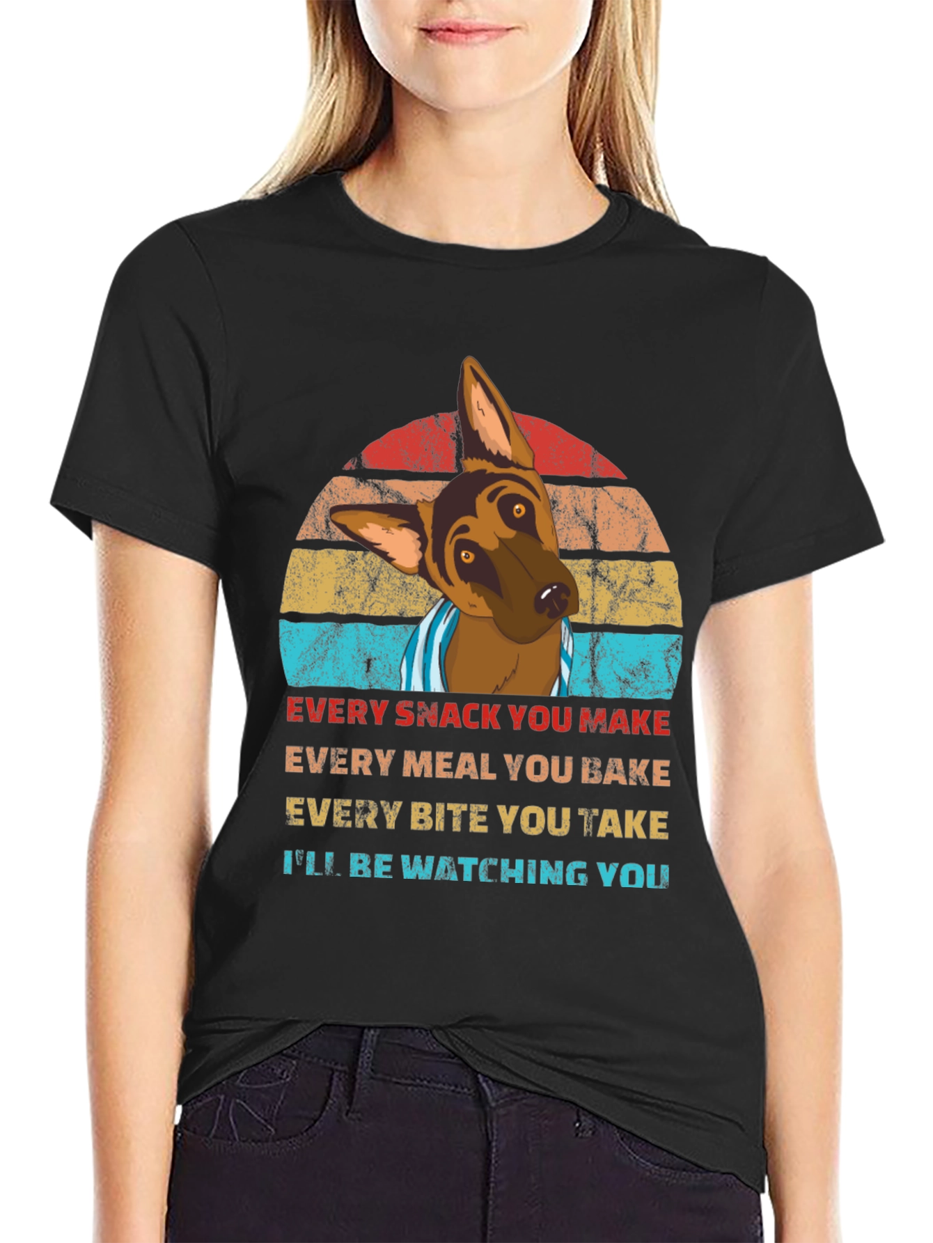 Dog Watching You T-Shirt - Funny Pet Lover Tee