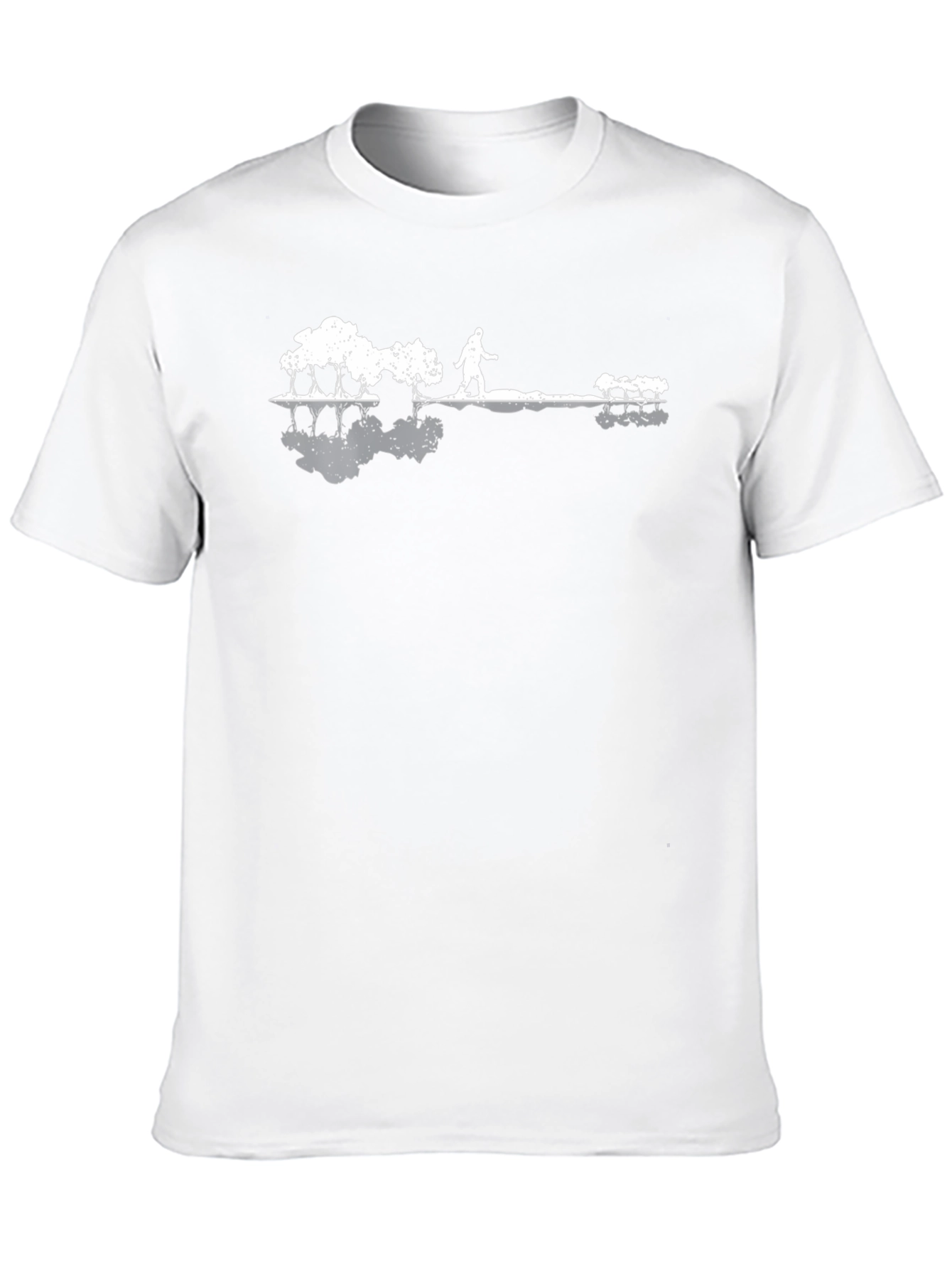 Nature Guitar Scene Mens Black T-Shirt