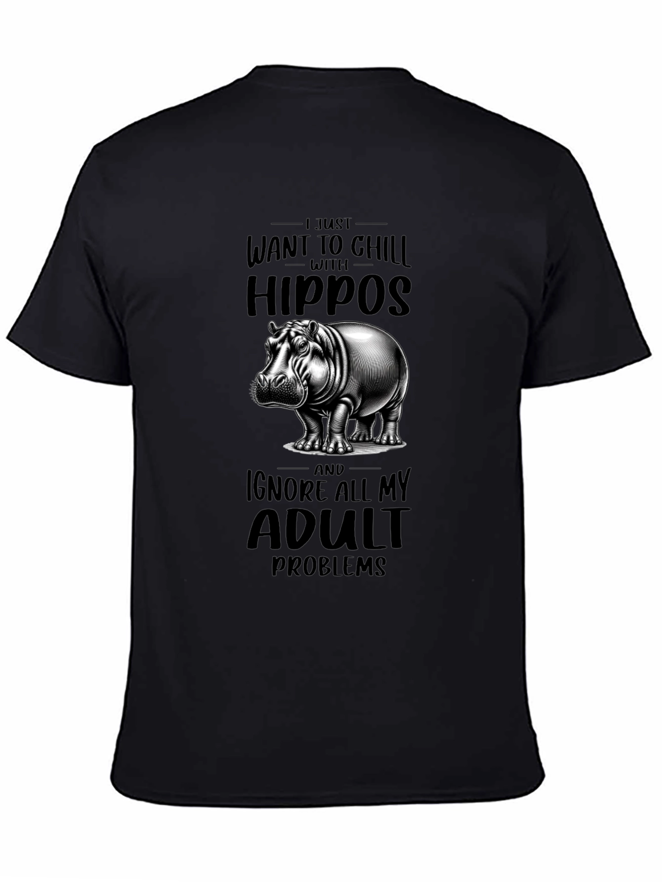 Chill with Hippos Graphic T-Shirt