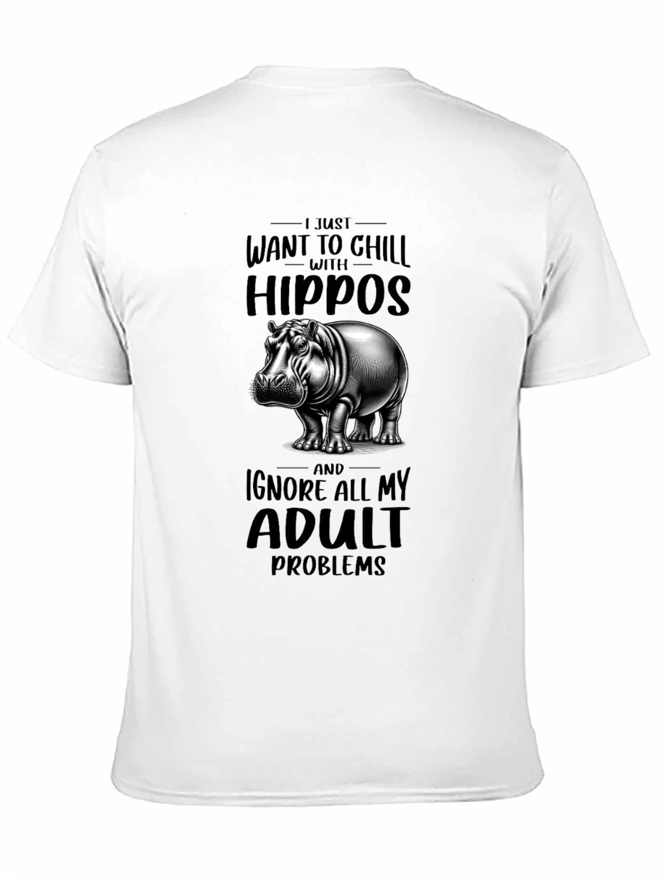 Chill with Hippos Graphic T-Shirt