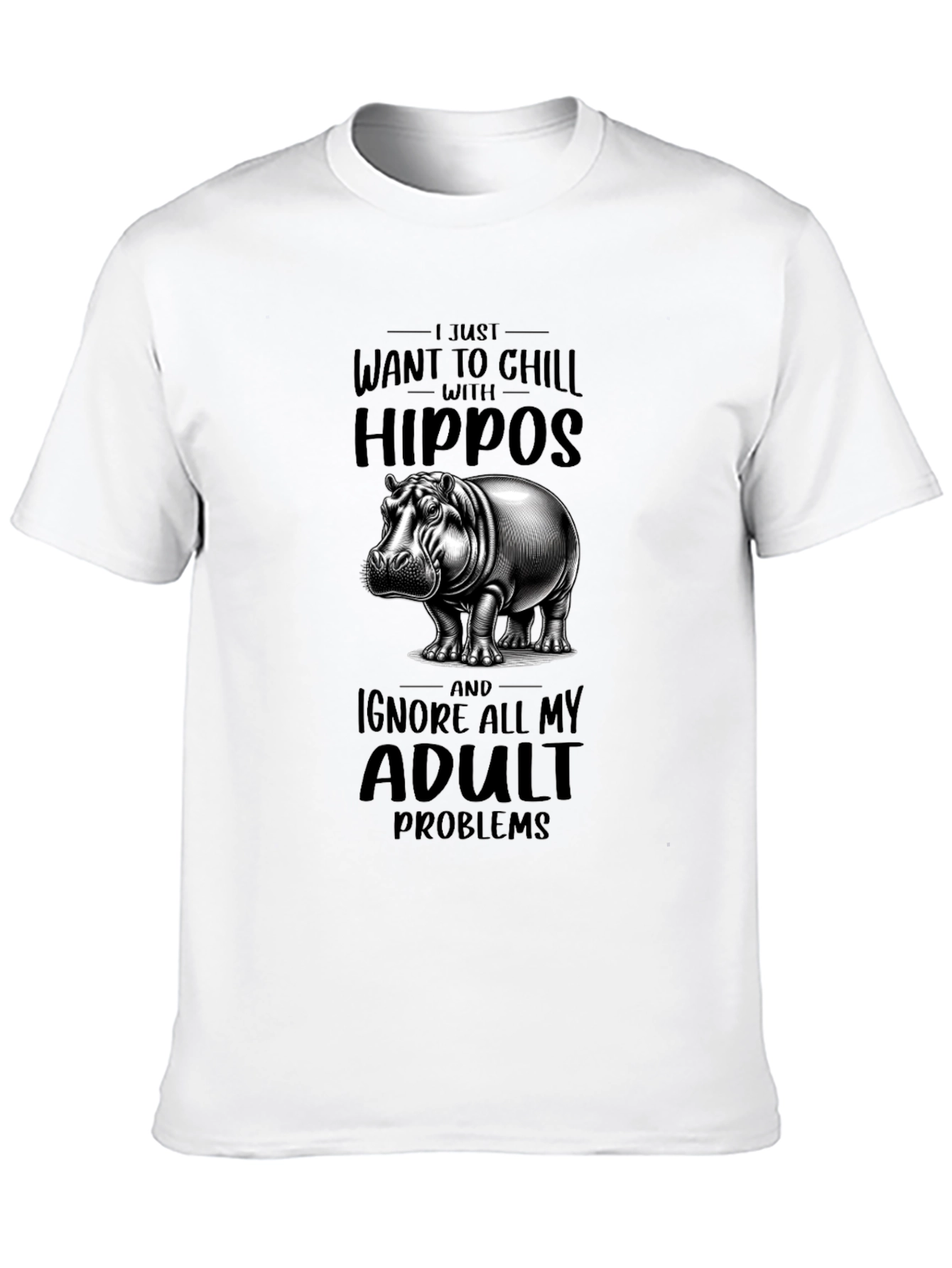 Chill with Hippos Graphic T-Shirt