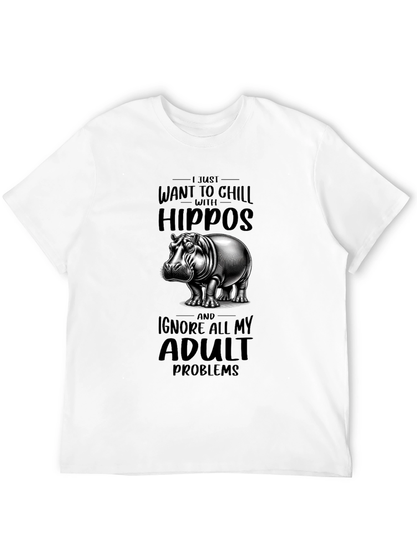 Chill with Hippos Graphic T-Shirt