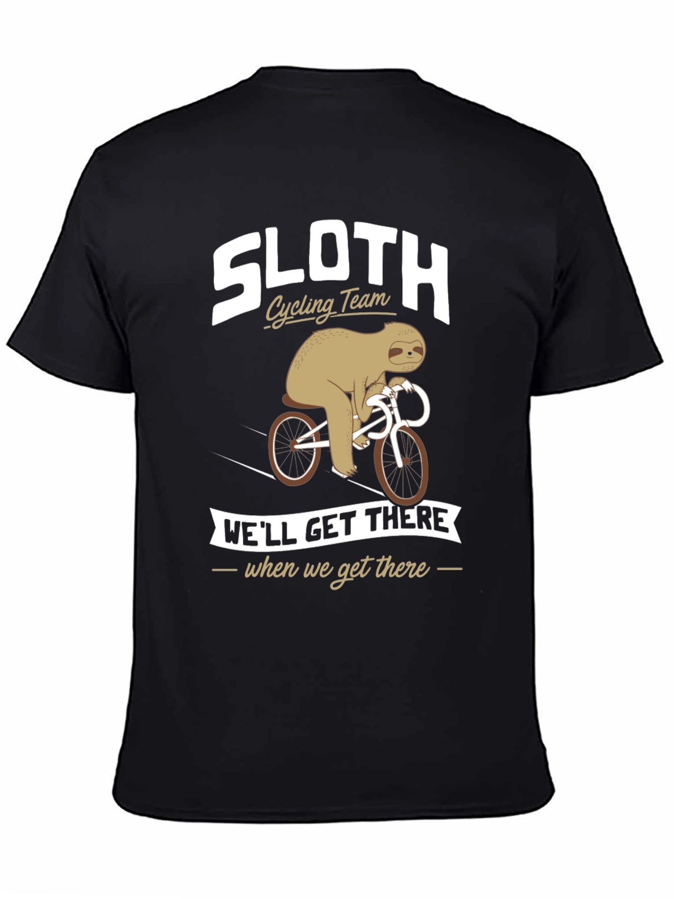 Sloth Cycling Team T-Shirt - Funny Novelty Tee