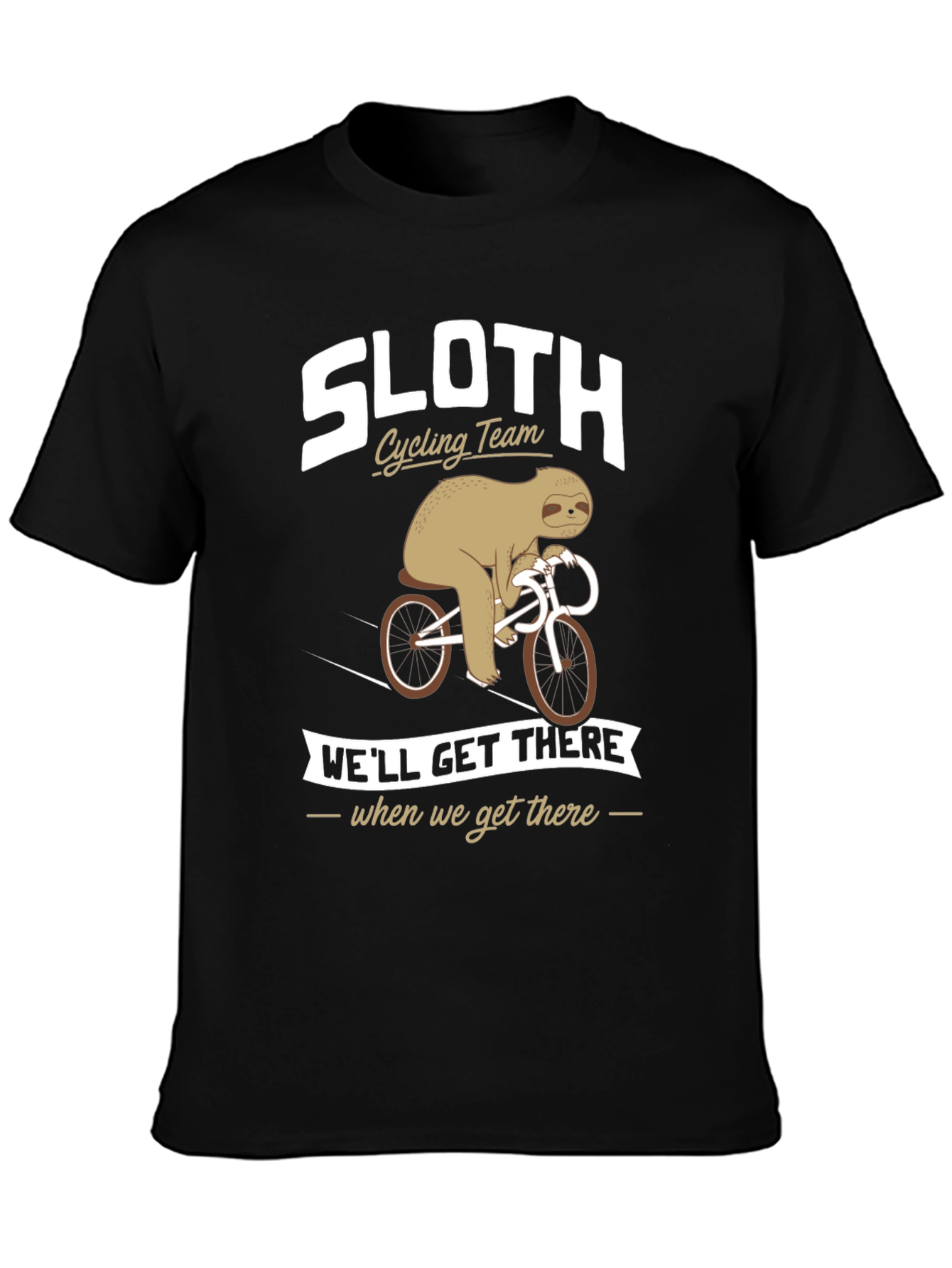 Sloth Cycling Team T-Shirt - Funny Novelty Tee