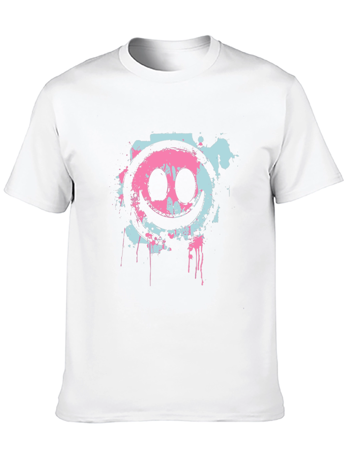 Cool Smiley Face Graphic Black T-Shirt