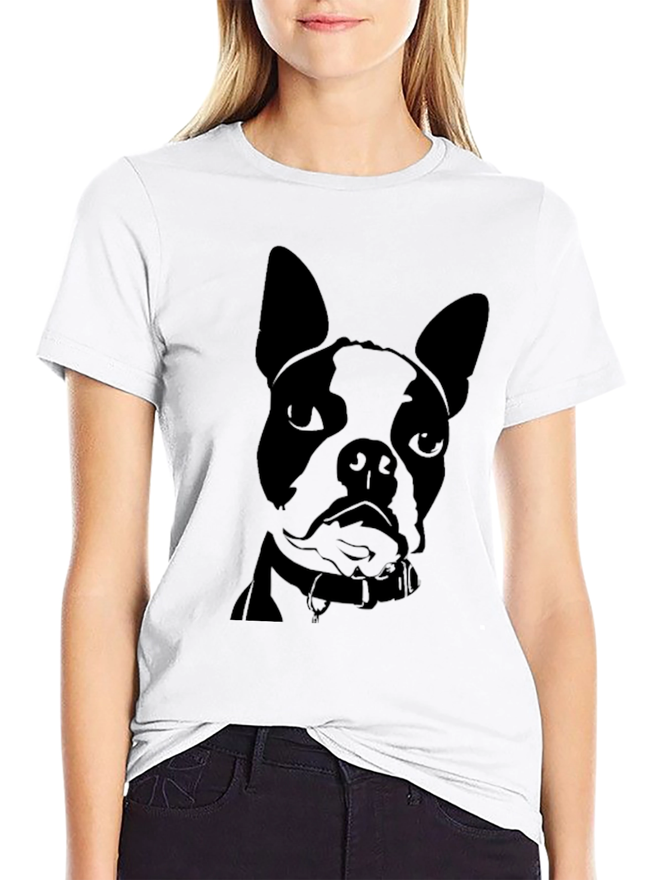 Black Boston Terrier Graphic Tee
