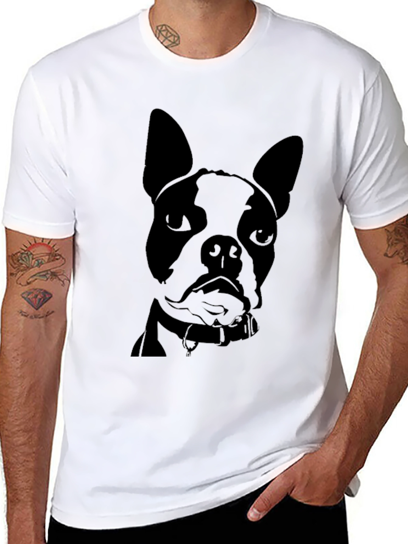 Black Boston Terrier Graphic Tee