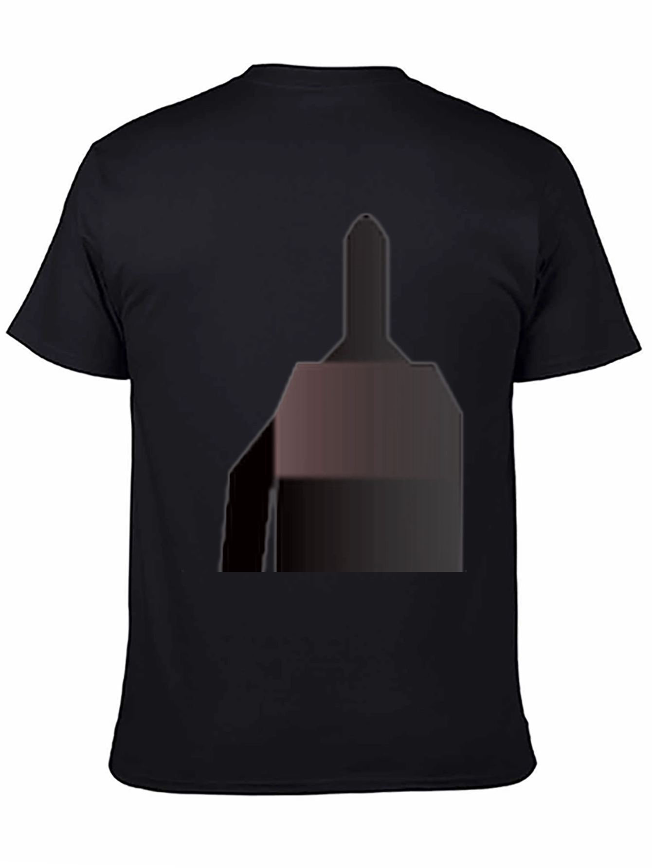 Classic Black Tee with Abstract Geometric Design