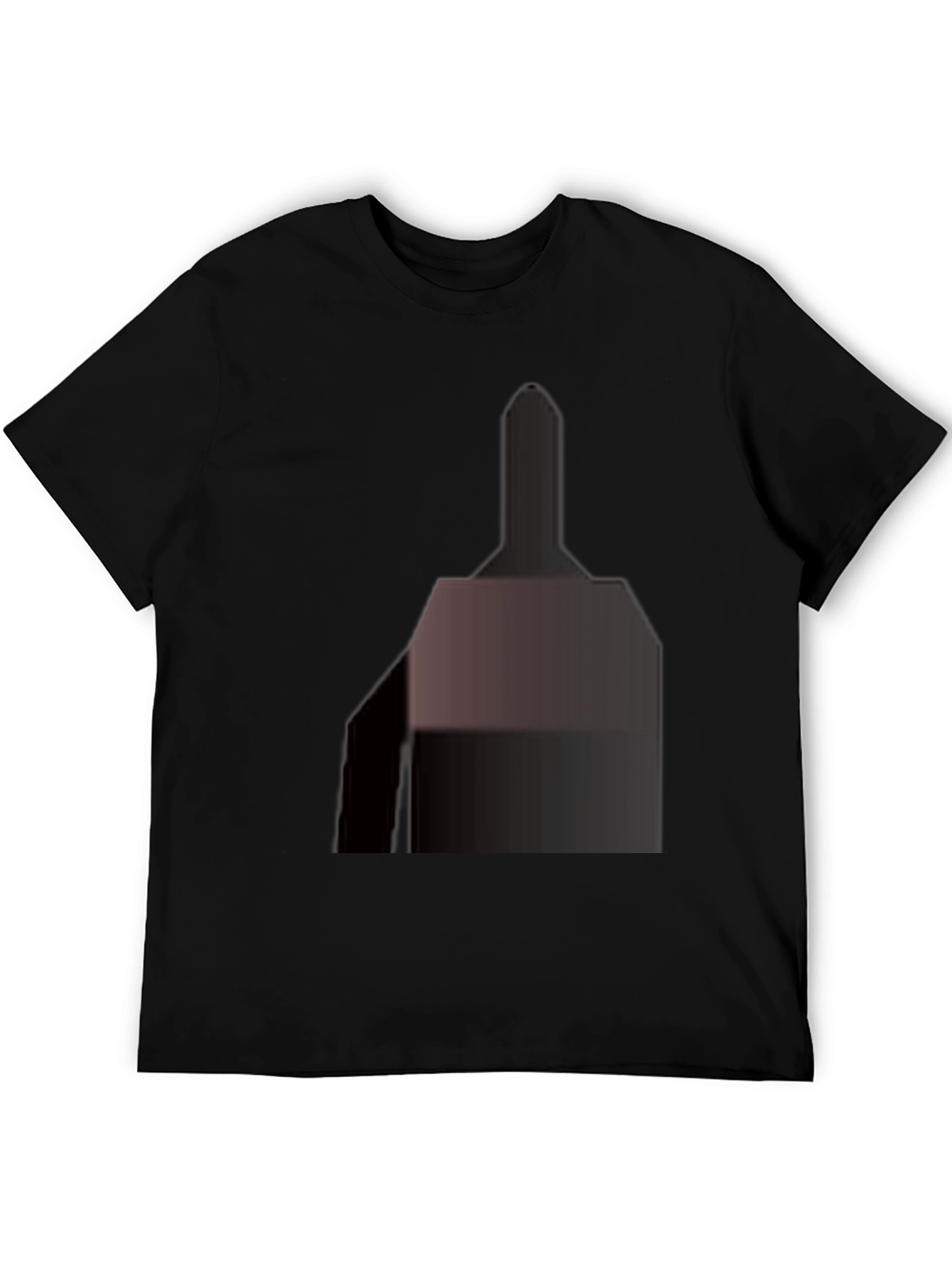 Classic Black Tee with Abstract Geometric Design