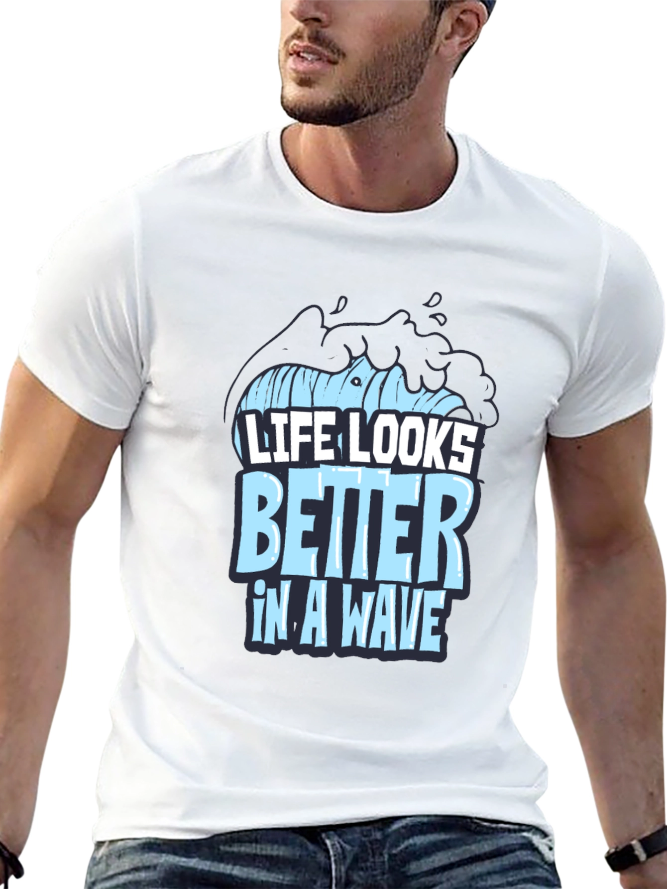 Life Looks Better In A Wave Graphic T-Shirt
