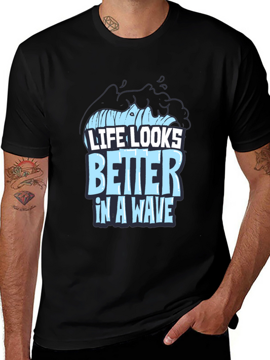 Life Looks Better In A Wave Graphic T-Shirt