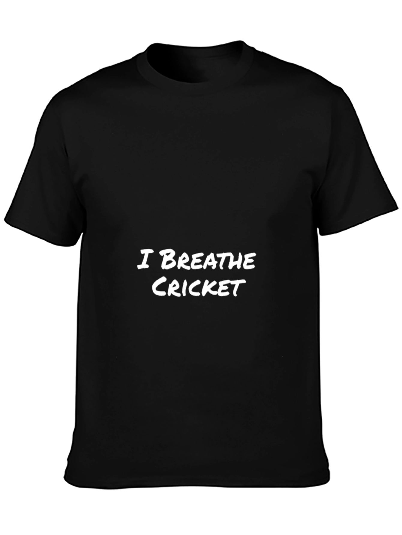 I Breathe Cricket Mens Black Graphic Tee