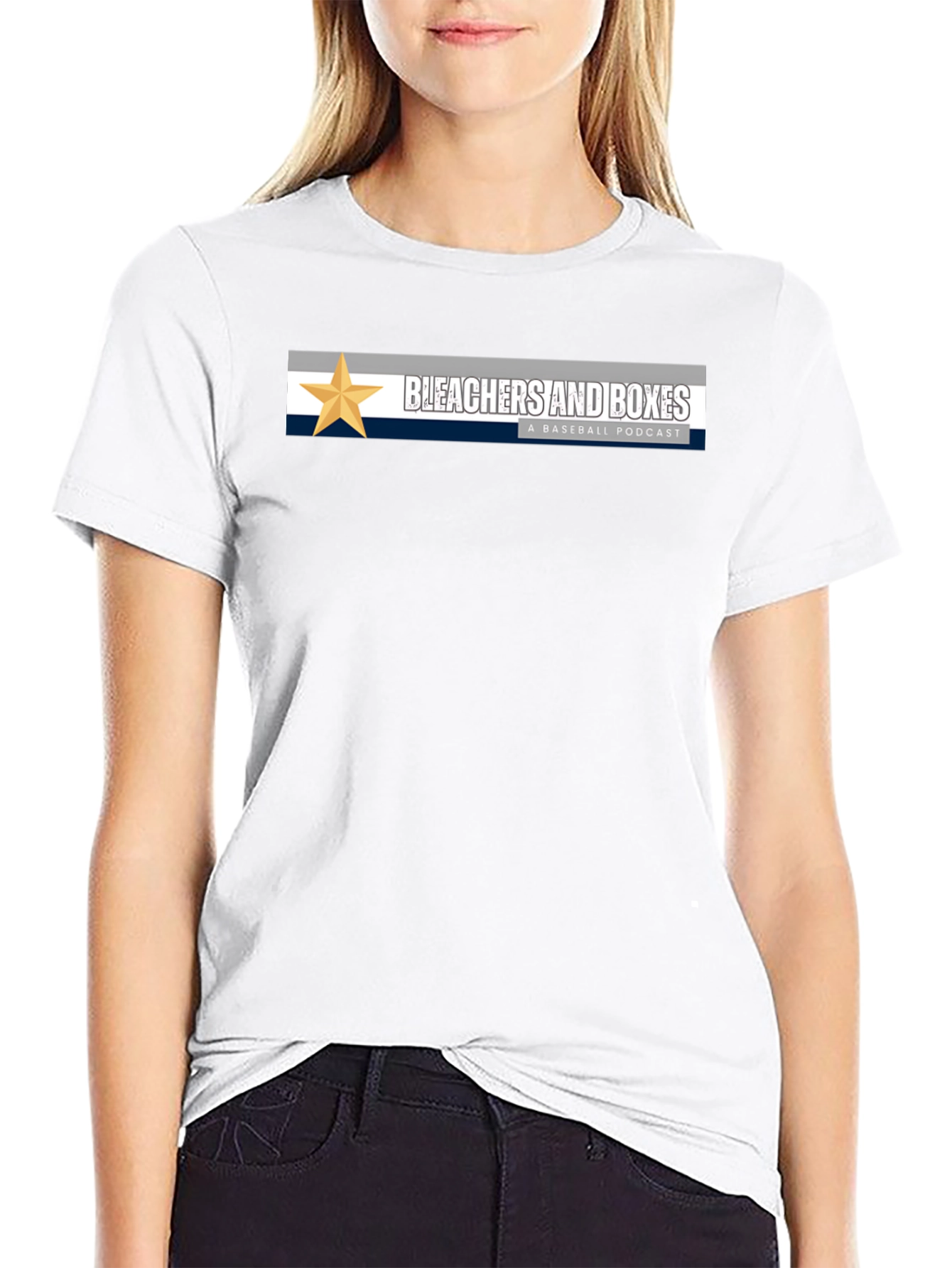 Bleachers and Boxes Baseball Podcast Black T-Shirt