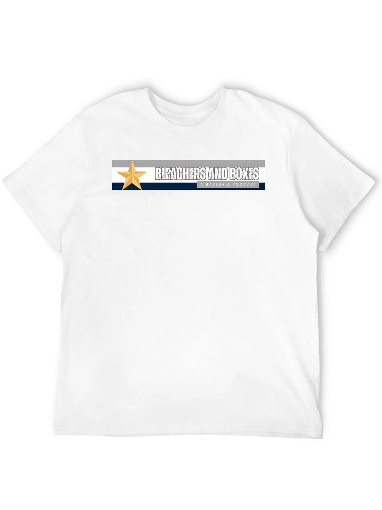 Bleachers and Boxes Baseball Podcast Black T-Shirt