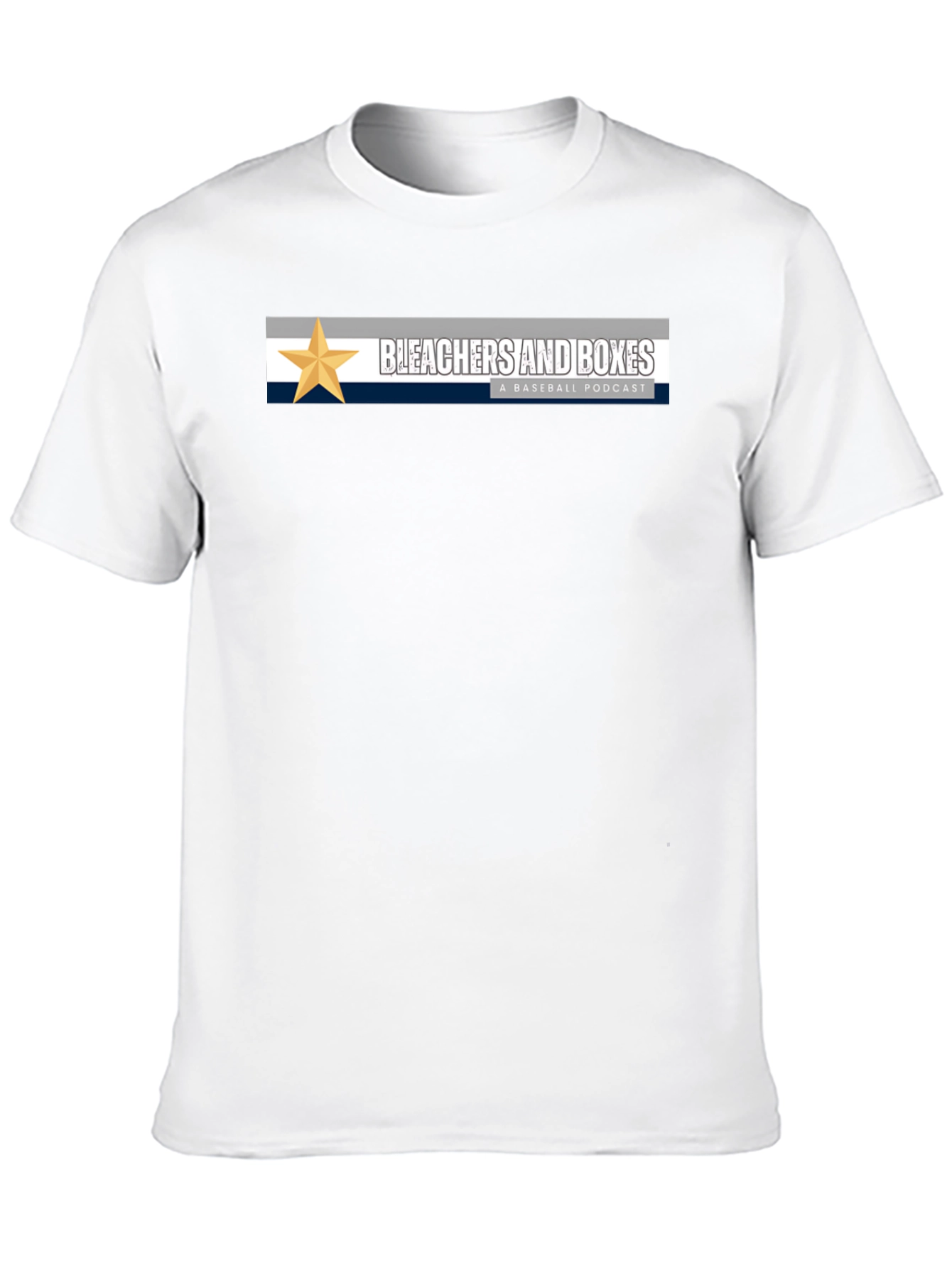 Bleachers and Boxes Baseball Podcast Black T-Shirt