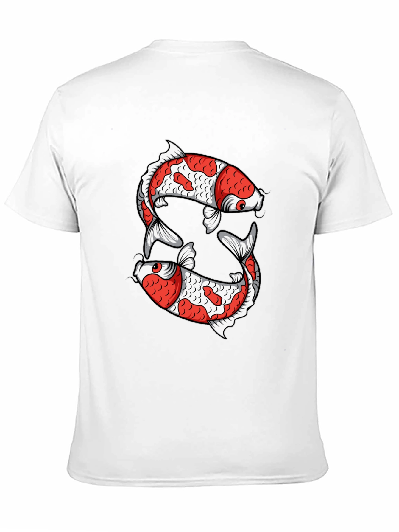 Koi Fish Graphic Tee - Black Cotton T-Shirt