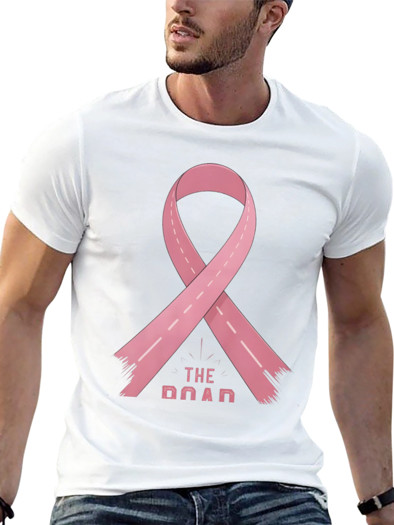 The Road Pink Ribbon Graphic Tee - Awareness Shirt