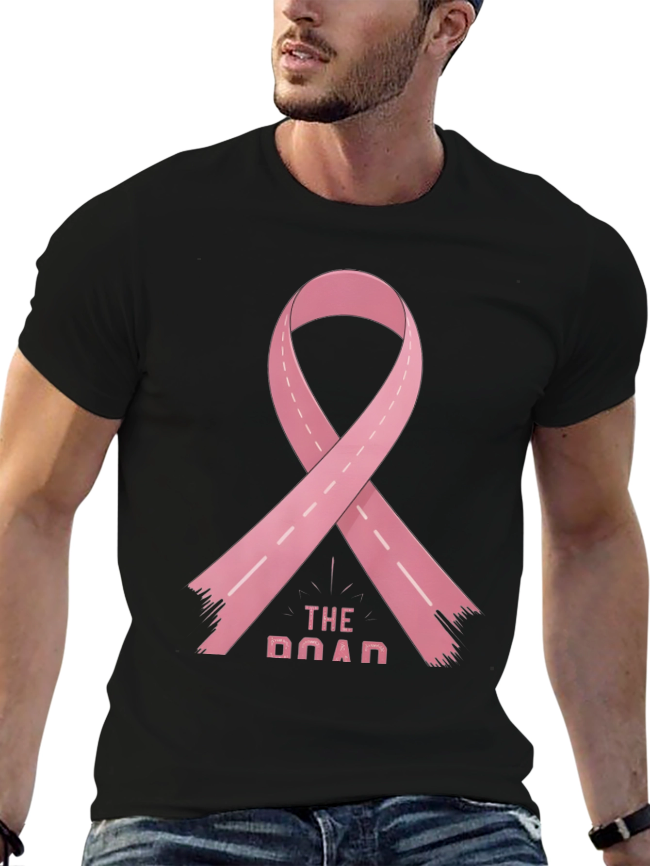 The Road Pink Ribbon Graphic Tee - Awareness Shirt