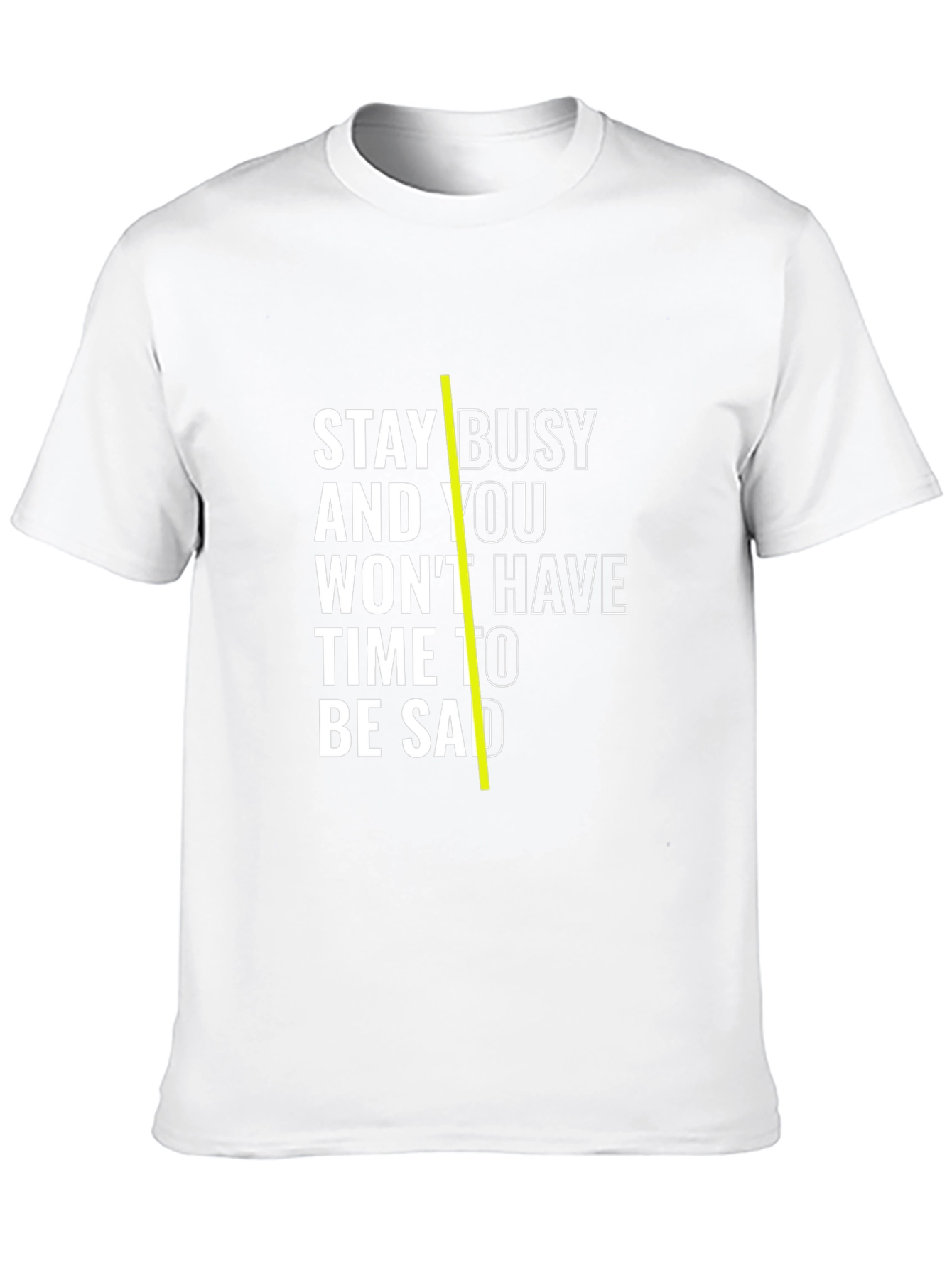 Stay Busy Black T-Shirt with Motivation Quote