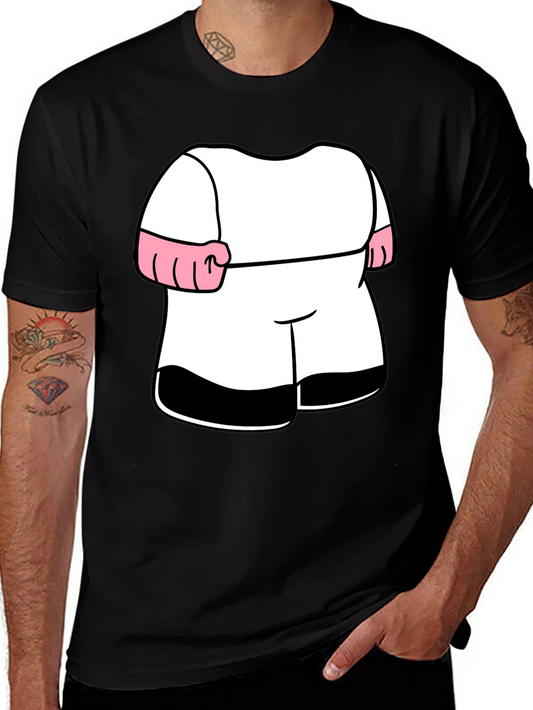 Funny Cartoon Boxer Costume Black T-Shirt
