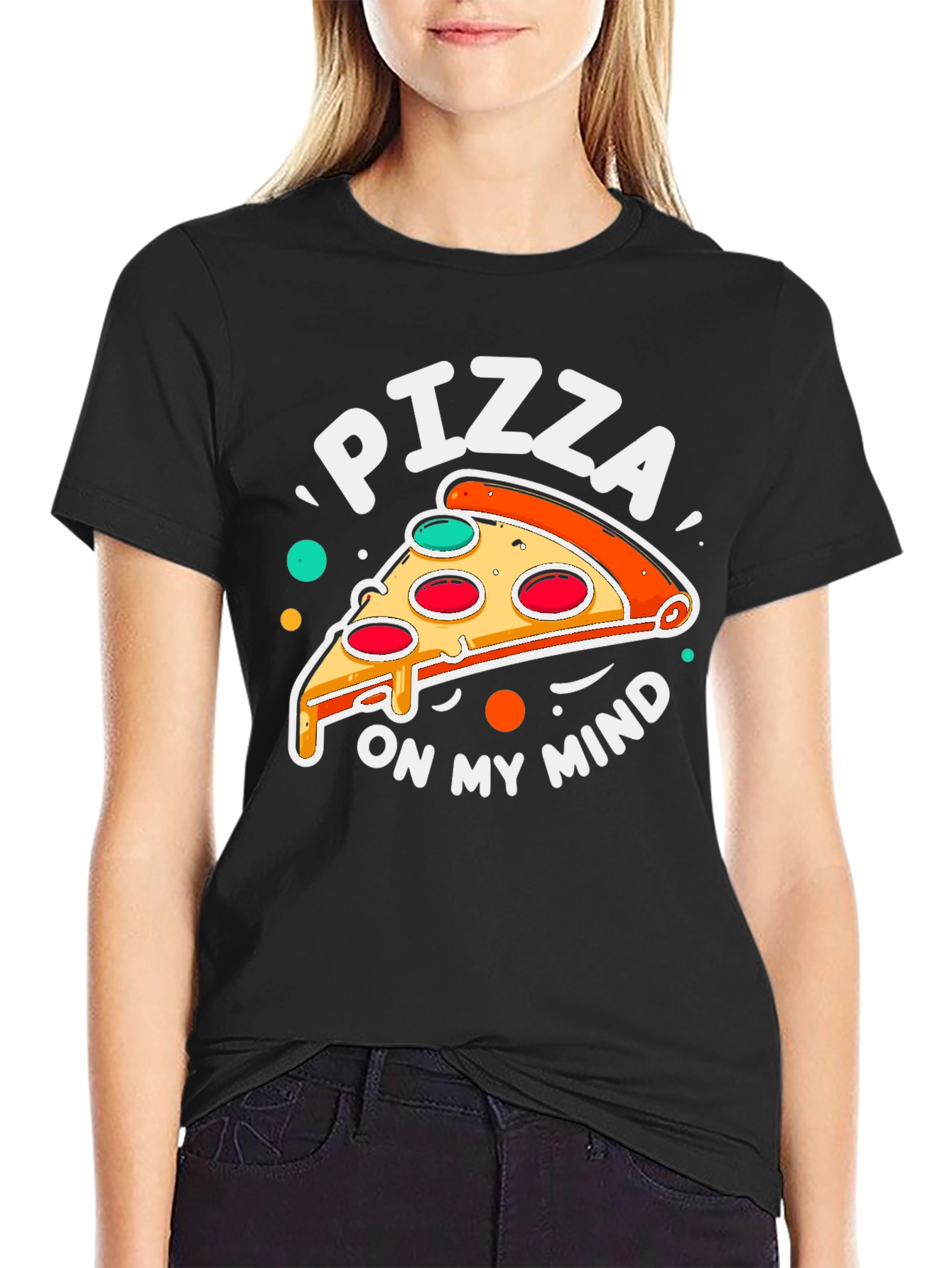 Pizza On My Mind T-Shirt Funny Food Tee