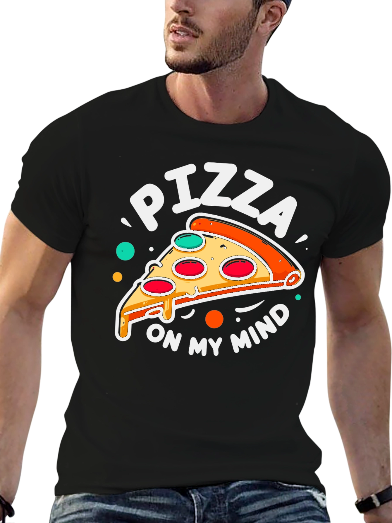 Pizza On My Mind T-Shirt Funny Food Tee