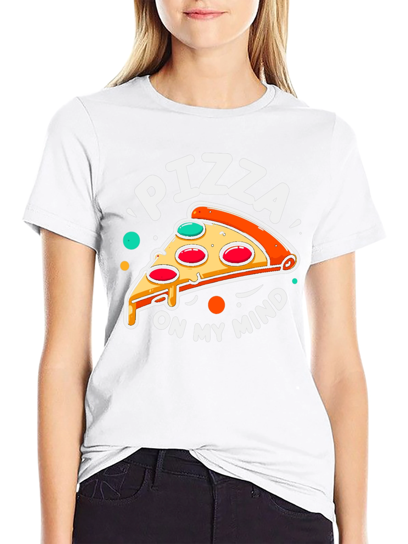 Pizza On My Mind T-Shirt Funny Food Tee