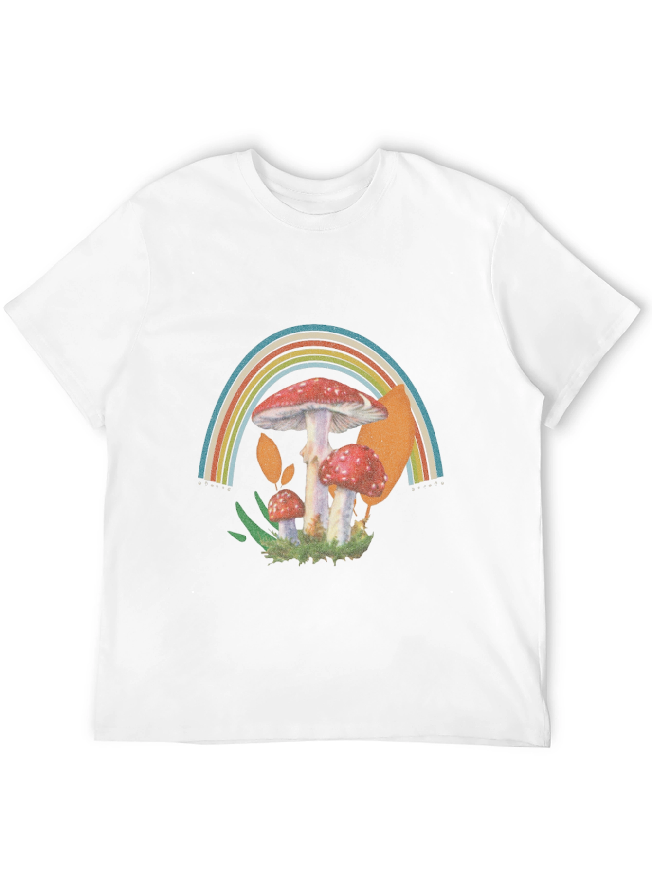 Retro Mushroom Rainbow Graphic Tee