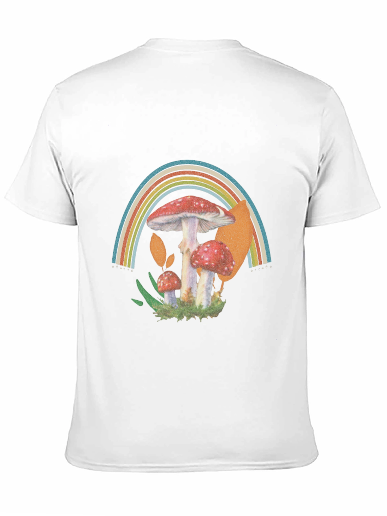 Retro Mushroom Rainbow Graphic Tee