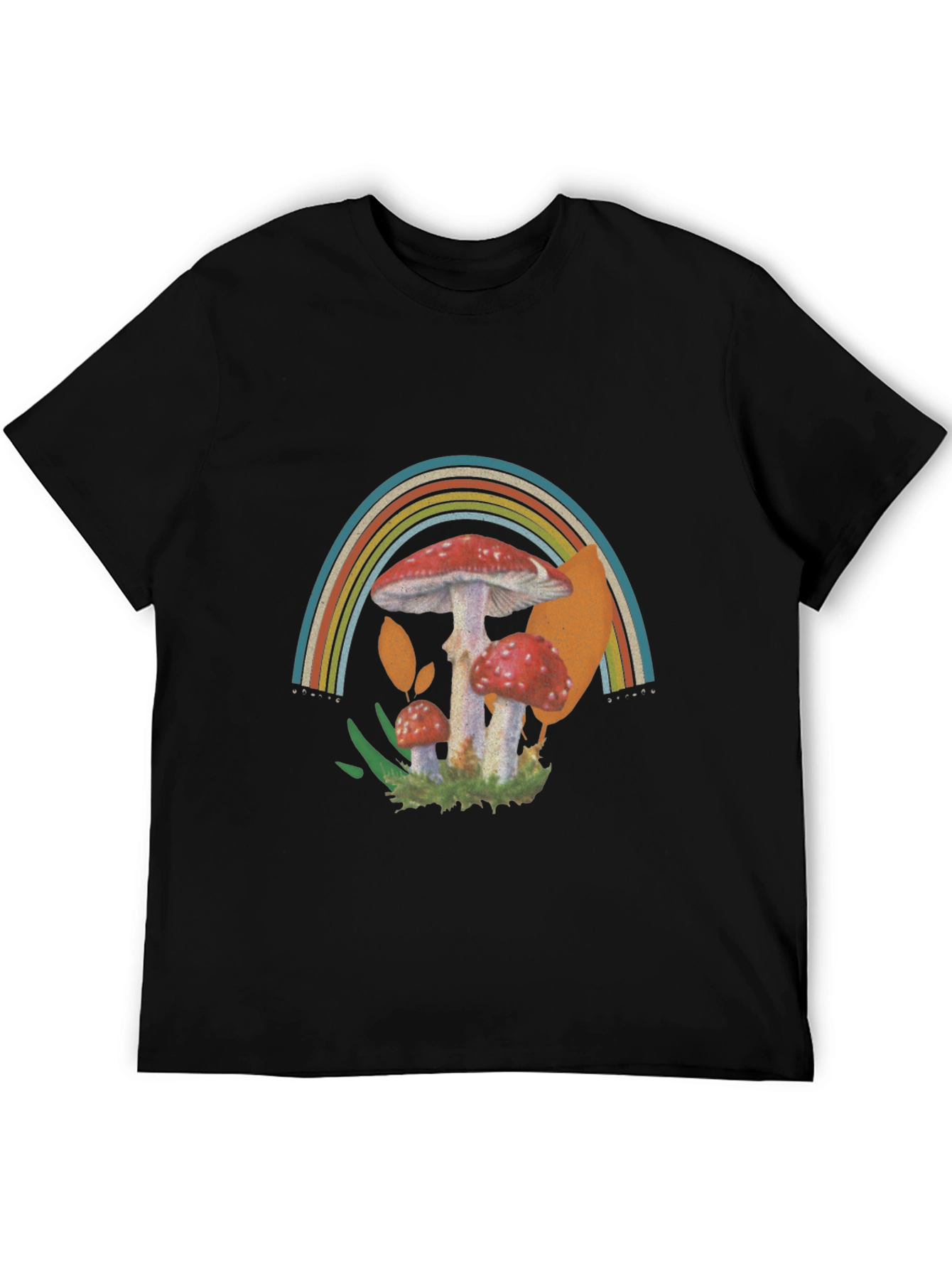Retro Mushroom Rainbow Graphic Tee