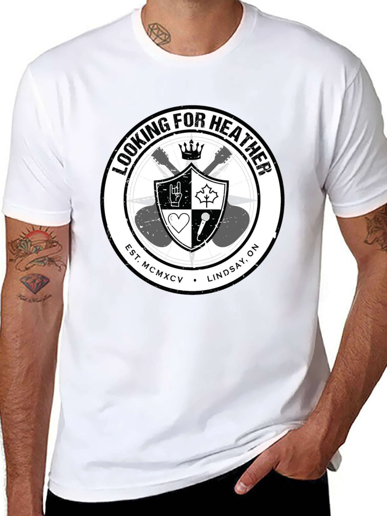 Looking for Heather Graphic T-Shirt - Black