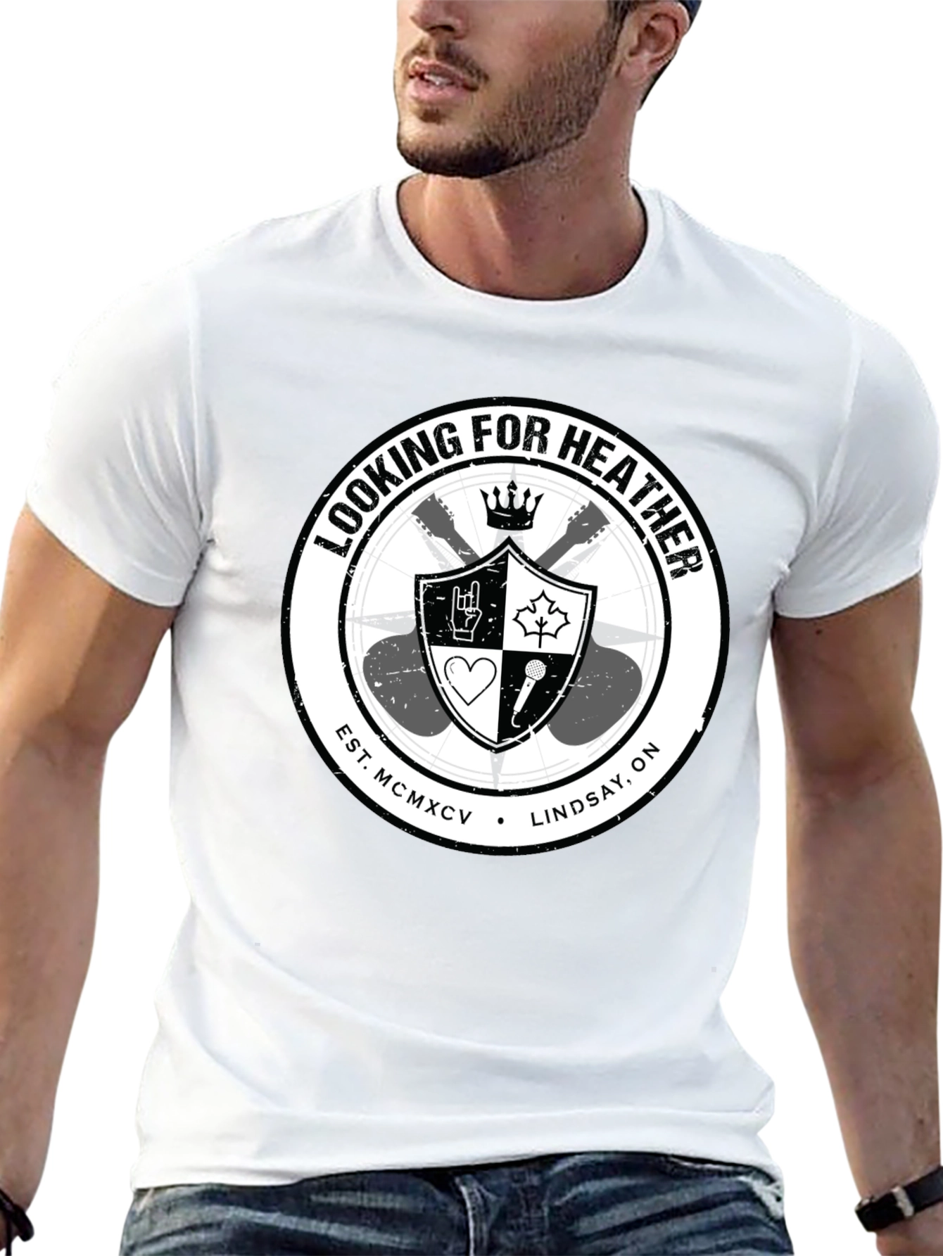 Looking for Heather Graphic T-Shirt - Black