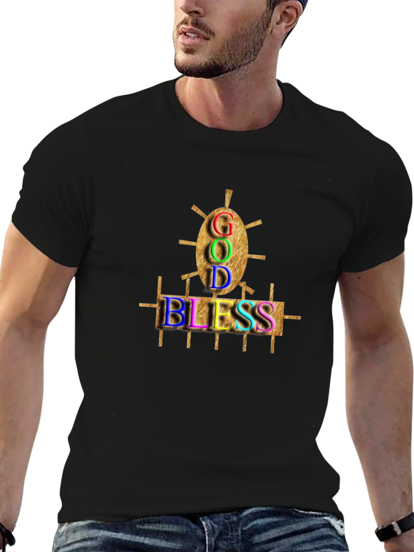 God Bless Graphic Black T-Shirt