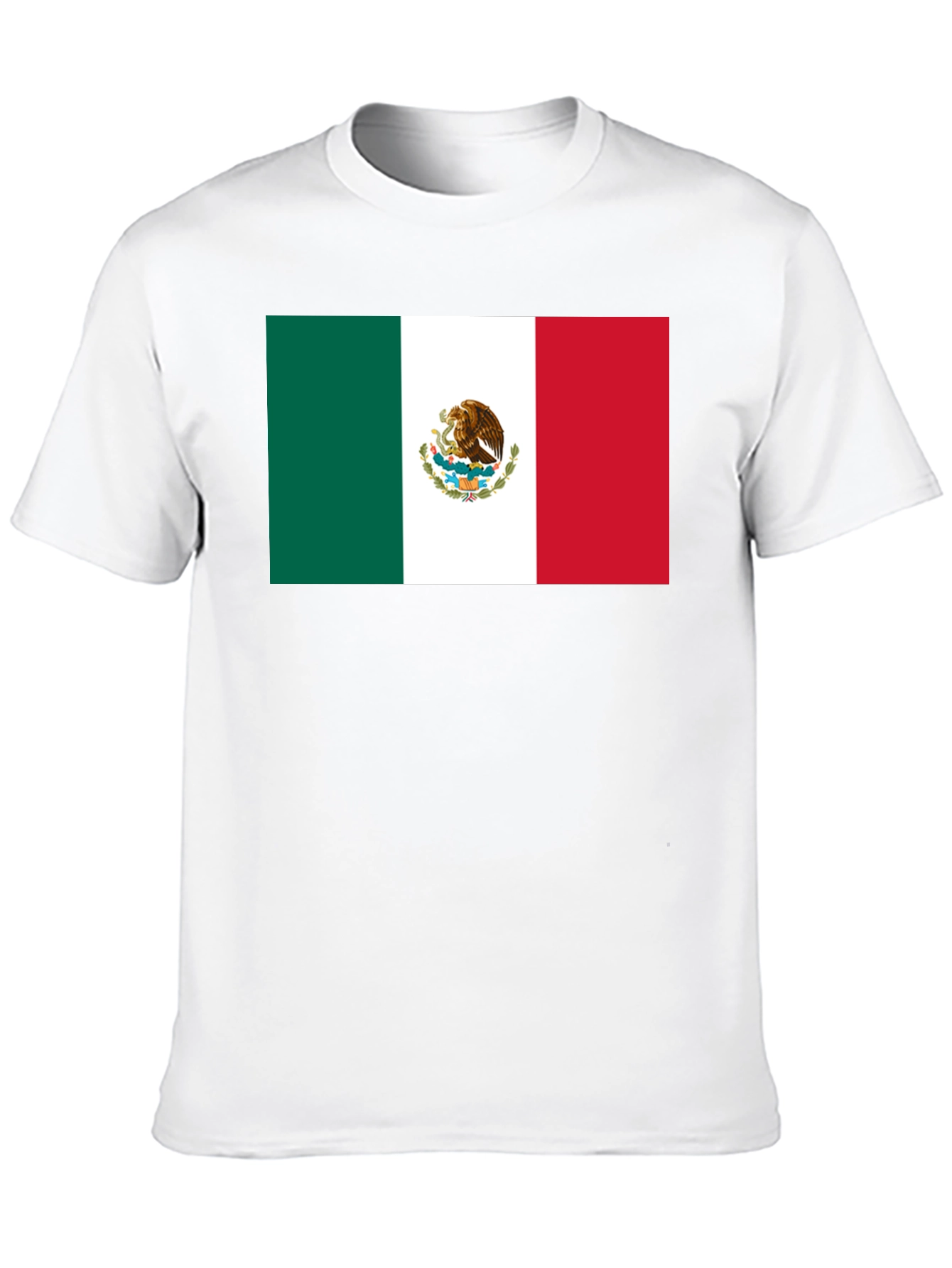 Mexican Flag Graphic T-Shirt - Black Crew Neck Tee