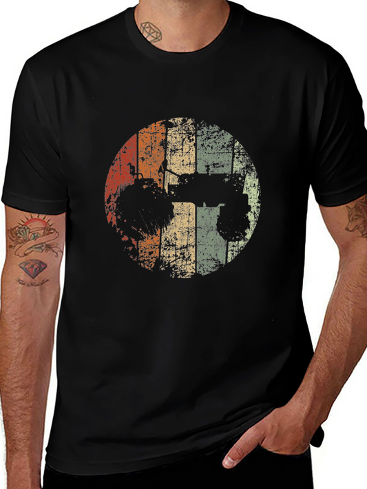 Retro Tractor Graphic Tee - Vintage Style Shirt